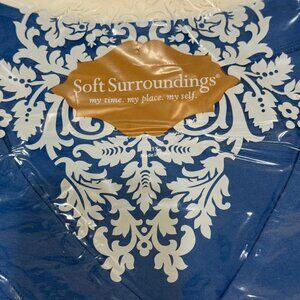 Soft Surroundings 3/4 Sleeve Ruched Side Top in Royal Blue - IX